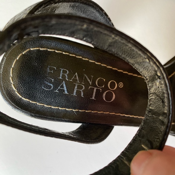 Franco Sarto - Lady black leather sandals, Size: 8 - Picture 4 of 9